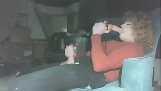 Transvestite mshead swallowing 8 inch vibrating cock til she cums